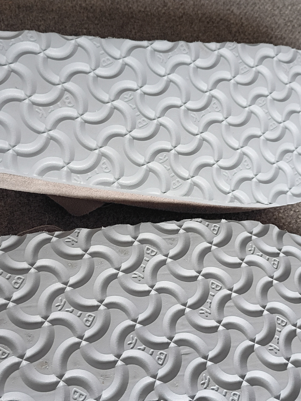 Birkenstock Suede Clog Mules in Light Gray - Picture 5 of 6